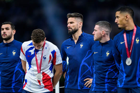 Olivier Giroud of France looks dejected
