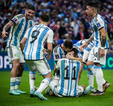 during the FIFA World Cup 2022 final between Argentina and