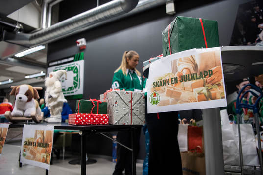 Julklappsinsamling anordnad av Rögle