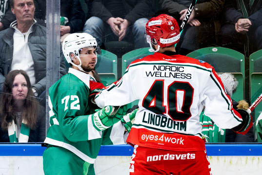 Rögles Daniel Zaar och Frölundas Petteri Lindbohm