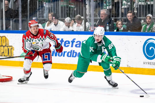 Frölundas Nicklas Lasu och Rögles Marco Kasper