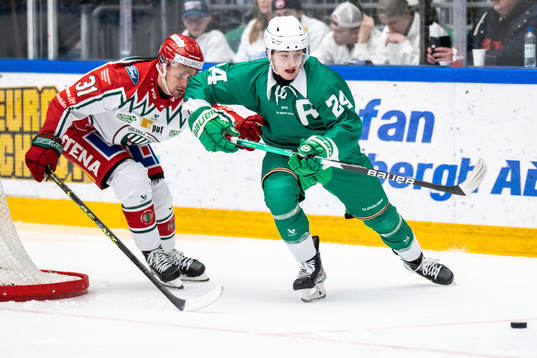 Frölundas Nicklas Lasu och Rögles Marco Kasper