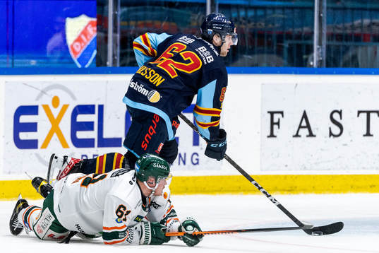 Kristianstads Malte Sjögren och Djurgårdens Wiktor Nilsson