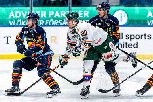 Djurgårdens Linus Arnesson och Nicklas Danielsson mot