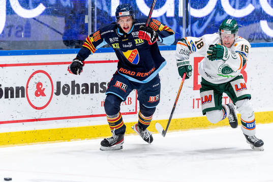 Djurgårdens Joel Thulin och Kristianstads Kevin Wennström