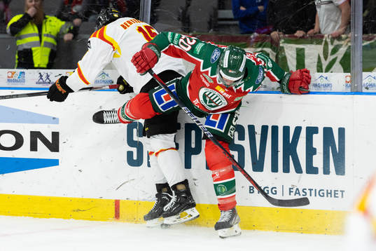 Brynäs Simon Bertilsson och Frölundas Joel Lundqvist