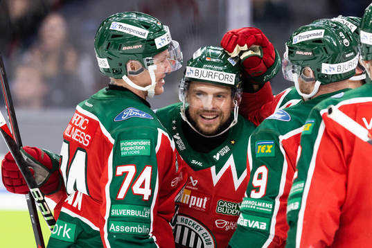 Frölundas Mats Rosseli Olsen jublar