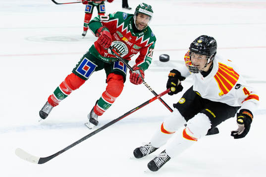 Frölundas Joel Lundqvist och Brynäs Theo Lindstein