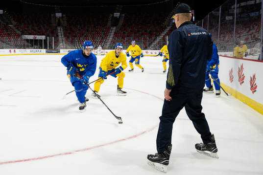 Jakob Norén and Magnus Hävelid, Head coach of Sweden