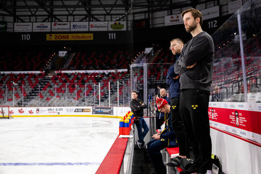 Physiotherapists Axel Söderlund and Oscar Björsfält of