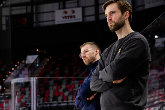 Physiotherapists Axel Söderlund and Oscar Björsfält of