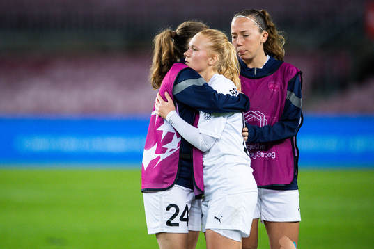 Matilda Eriksson Kristell and Sofie Bruun Bredgaard of FC