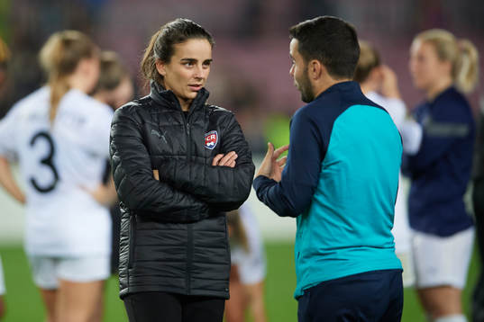 Head coach Renee Slegers of FC Rosengård and Head coach
