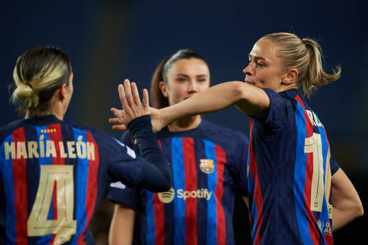 Fridolina Rolfö of FC Barcelona celebrates