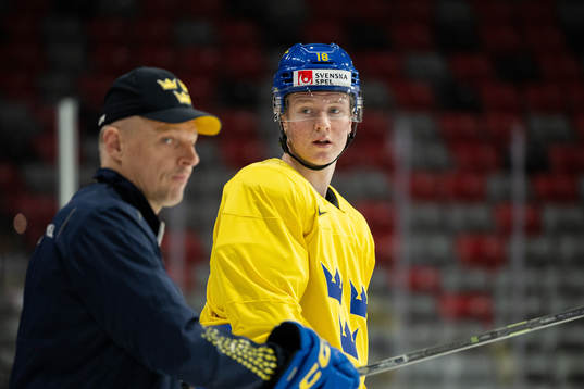 Magnus Hävelid, head coach and Filip Bystedt of Sweden
