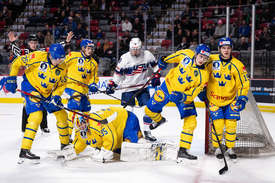 Milton Oscarson , Fabian Wagner , goaltender Carl Lindbom ,
