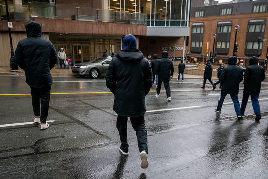 Playes of Sweden walks back to the hotel