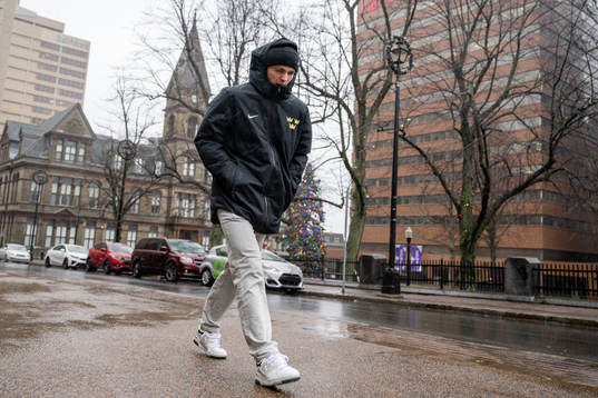 Isak Rosén of Sweden walks to the arena