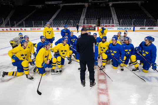 Magnus Hävelid, head coach of Sweden with a brief