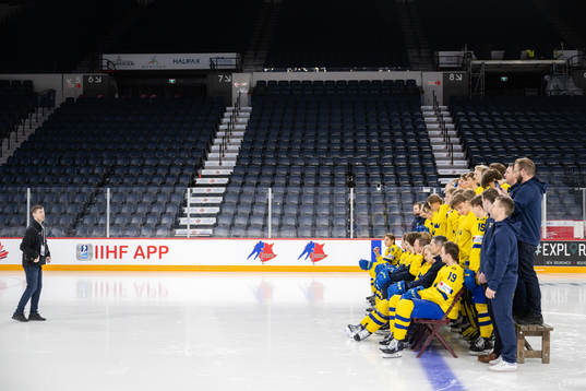 Players of Sweden poses for team photo