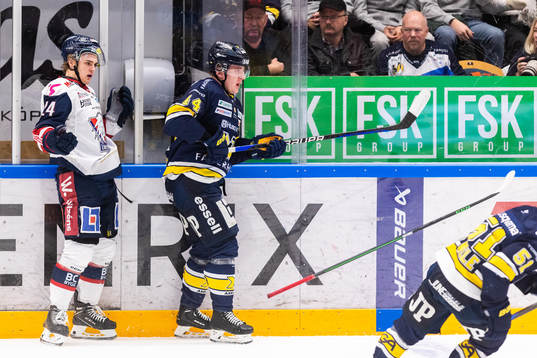 Linköpings Elliot Ekmark och HV71s Emil Andrae