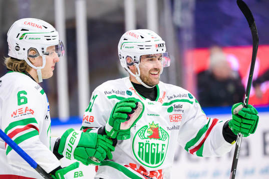 Rögles Tony Sund och Ludvig Larsson jublar