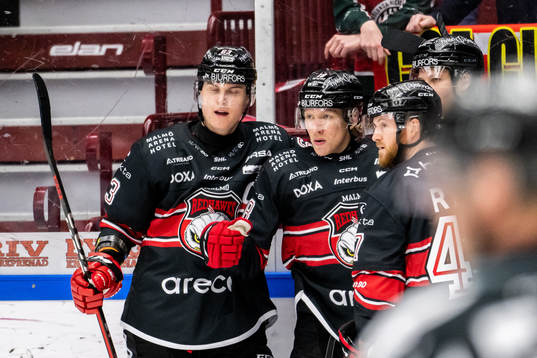 Malmö Redhawks Fredrik Händemark och Marcus Sylvegård