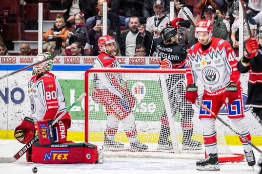 Malmö Redhawks Marcus Sylvegård jublar