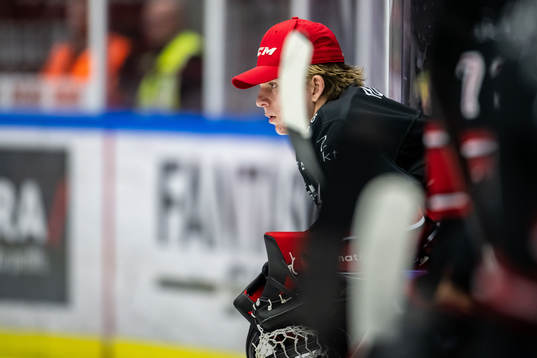 Malmö Redhawks målvakt Oskar Blomgren