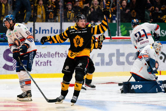 Skellefteås Måns Forsfjäll jublar