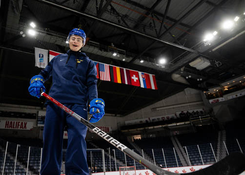 Hugo Jonasson of Sweden at a practice session