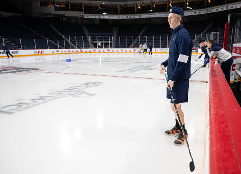 Adam Engström of Sweden at a practice session