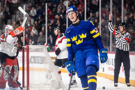 Filip Bystedt of Sweden looks dejected