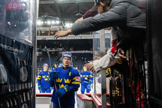 Victor Sjöholm of Sweden celebrates