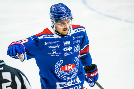 Oskarshamns Patrik Karlkvist jublar