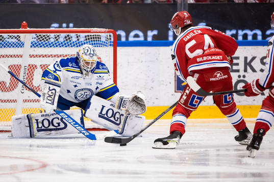 Leksands målvakt Mantas Armalis och Timrås Jonathan