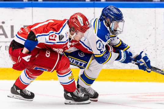 Timrås Axel Rindell och Leksands Oskar Lang