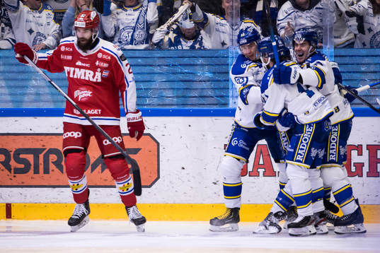 Leksands Justin Glenn Kloos jubel