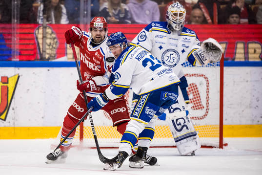 Timrås Emil Pettersson och Leksands Mikael Ruohomaa