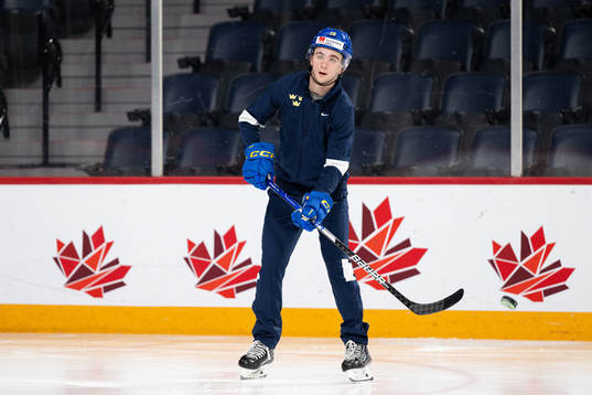 Isak Rosén of Sweden at a practice session