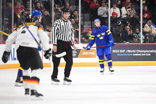 Fabian Lysell of Sweden looks dejected