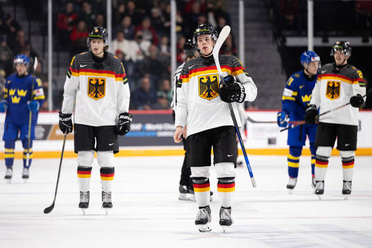 Luca Hauf of Germany looks dejected