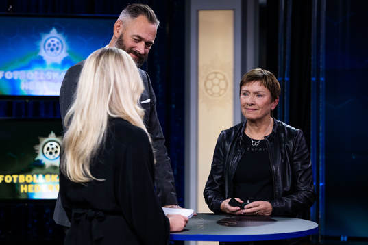 Fotbollskanalens Olof Lundh och Anette Börjesson