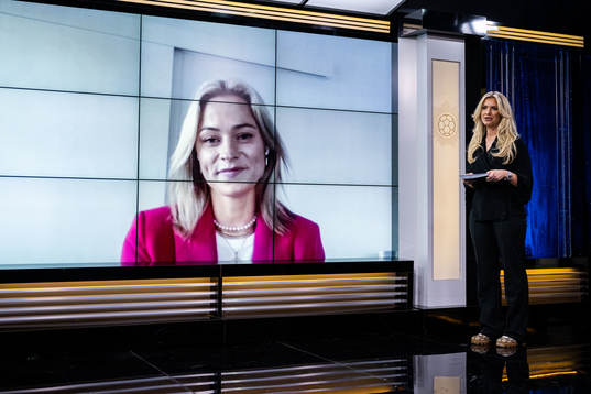 Programledare Linn Nordström och Fridolina Rolfö