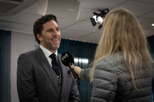 Henrik Lundqvist intervjuvas av SVT