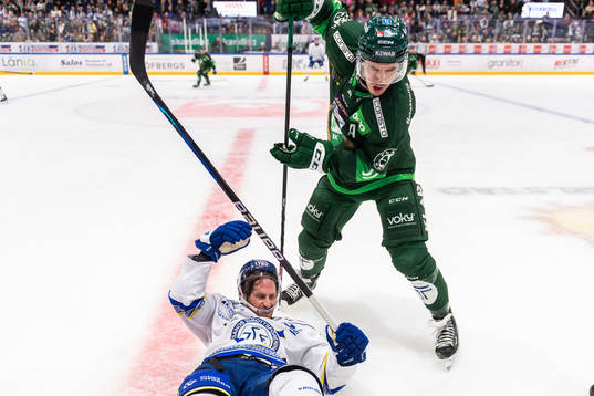 Leksands Justin Glenn Kloos och Färjestads Joakim Nygård