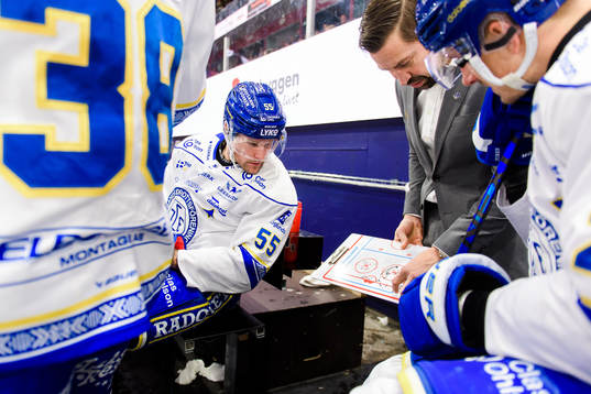 Leksands Jonas Ahnelöv och Leksands assisterande tränare