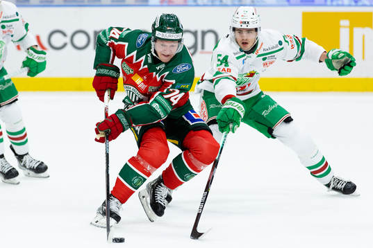 Frölundas Andreas Borgman och Rögles William Wallinder