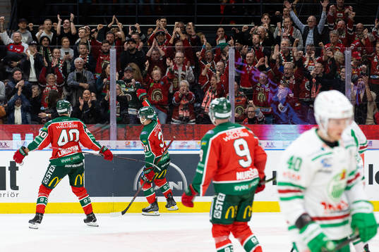 Frölundas Nicklas Lasu jublar