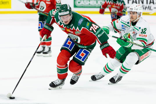 Frölundas Andreas Borgman och Rögles Brady Ferguson